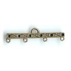brass plated 4 hole bar  45mm