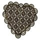 Laser Cut raw Brass Heart 1 pair