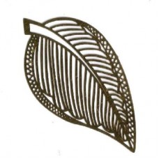 Laser Cut raw Brass Large Leaf 53mm x 1 Pair