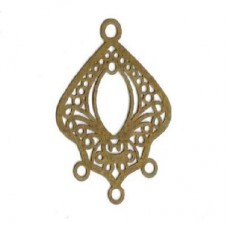 Laser Cut raw Brass Lozenge 1 pair