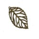 Laser Cut raw Brass 11mm Leaf 1 pair