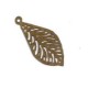 Laser Cut raw Brass Small Leaf 1 pair