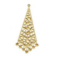 Brass Filigree Triangle Medium
