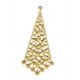 Brass Filigree Triangle Medium