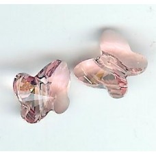 10mm x 8mm Swarovski Butterfly Light Rose
