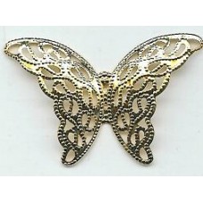 10 X GOLD PLATED STEEL  butterflies