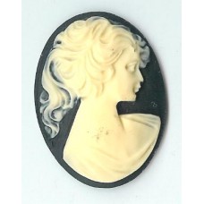2 black 40mm x30mm  cameo