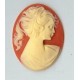 2 x red large cameo 40mm x30mm