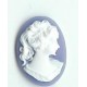 18mm x13mm cameo in blue