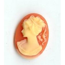 13 mm x18mm red cameo