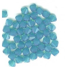 6mm Bicone Carribean Blue Opal