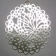 Silver Plated Laser Cut Circled Butterflies 1 pair