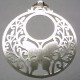 Silver Plated Laser Cut Circled Butterfly