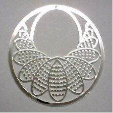 Silver Plated Laser cut Circled Oval Patterns