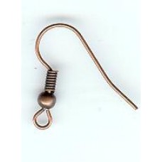 Copper-ox Earwire with Spring & Ball