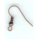Copper-ox Earwire with Spring & Ball