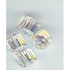 6mm Swarovski Cube Crystal AB