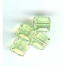 6mm Swarovski cube chrysolite
