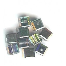 4mm Swarovski Cube Crystal Vitrail Medium