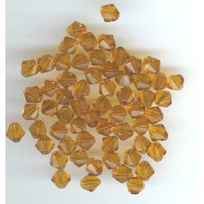 czech  topaz 6mm bi cones
