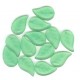 green leaves large czech beads