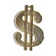 large gold dollar pendant