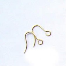 F006  Gold earwire no ball no spring