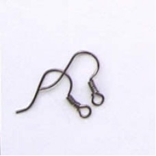 Black earwire with spring /no ball