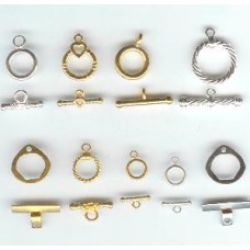 10 mixed fob clasps selection