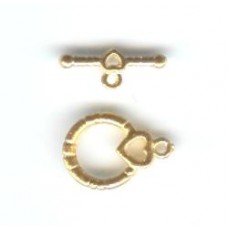 gold fob with heart F724
