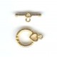 gold fob with heart F724