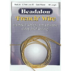 BEADALON FRENCH WIRE GOLD 1M
