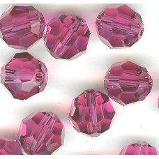 8mm Swarovski Round Fuchsia