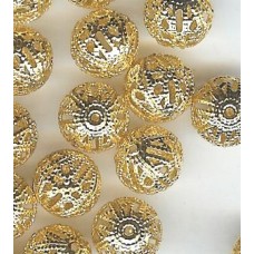 10mm Gold Filigree Balls