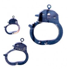 large handcuff pair in shiney nickle