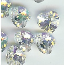 10.3 x 10.0 mm Swarovski heart crystal ab
