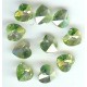 10.3 x 10.0 mm Swarovski heart peridot ab