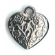 18mm heart black plastic