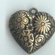 3 x brass colour plastic hearts
