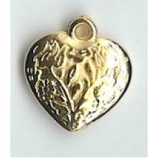 18mm  heart gold plastic