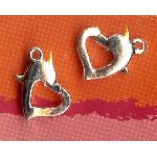 silver plated heart lobstercatches