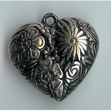 1x nickle antique puffed hearts