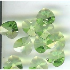 10.3x 10 peridot hearts