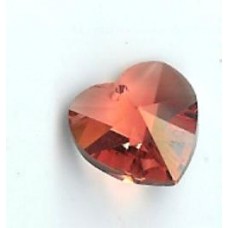 14.4 x 14.0 mm Swarovski heart padparadscha