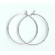 25mm thin silver hoops