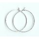 25mm thin silver hoops