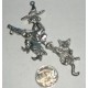 witch on broom stick with cat H1036