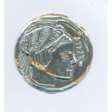 Pewter Casting Greek Coin Large
