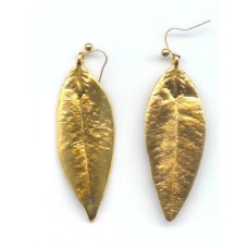 24carat plated mylie leaf earings