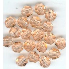 6mm Swarovski round light peach